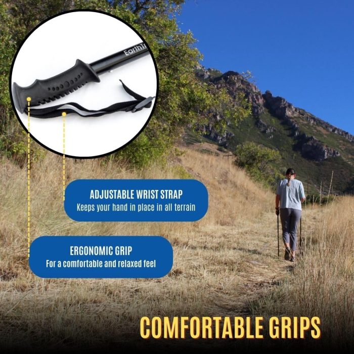 Folding Collapsible Travel Hiking Walking Trekking Pole/Shorter Women's Pole - Image 3